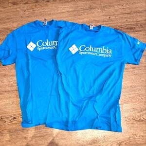 NWOT- Pair of Columbia Sprtswear Staff T-Shirts Set